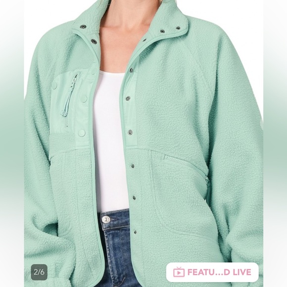 Zenana Outfitters Jackets & Blazers - Oversized Comfy Snap Jacket